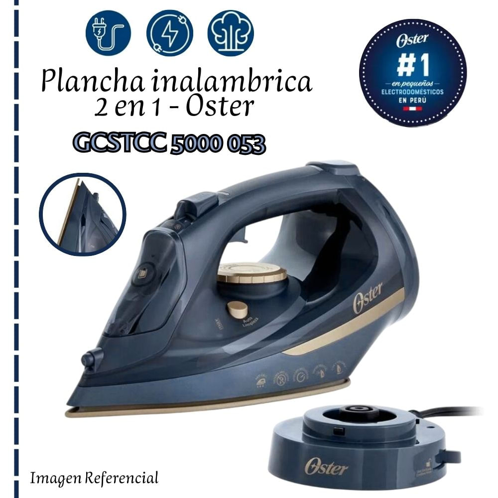 Plancha Oster de vapor inalámbrica 2 en 1 GCSTCC 5000 053