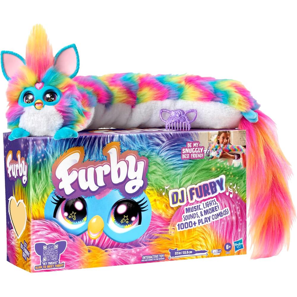 Furby DJ Peluche Electrónico con Música y Luces | Arcoíris