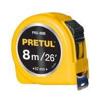 Wincha cinta métrica 8 m amarillo PRETUL