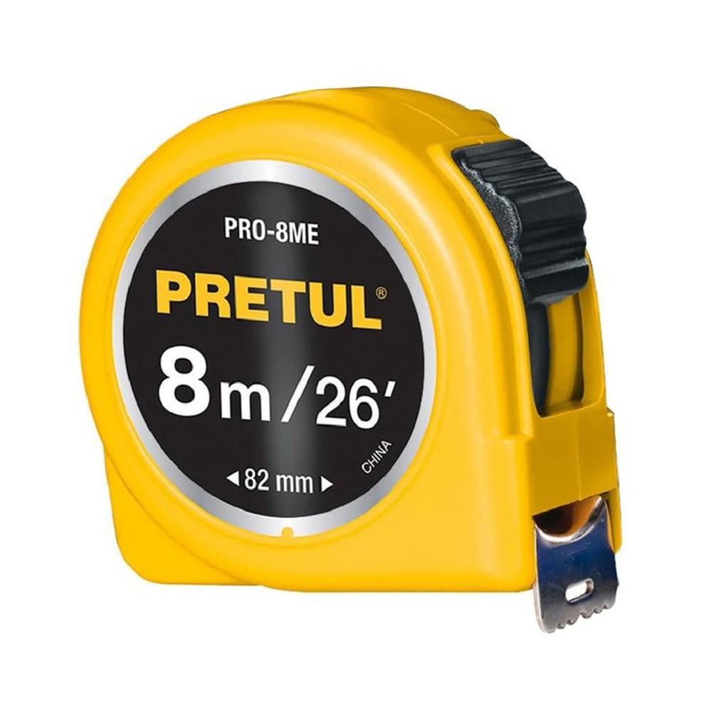 Wincha cinta métrica 8 m amarillo PRETUL