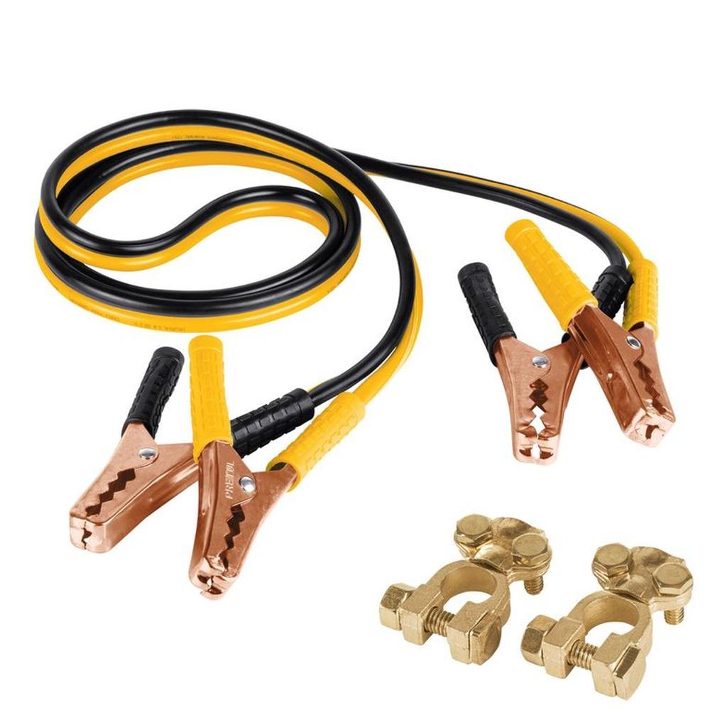 Cable pasa corriente para auto 2m, 125 A,10 AWG +terminales