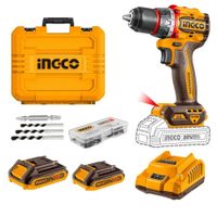 TALADRO PERCUTOR BRUSHLESS 55Nm 20V 2BATERIAS MALETA SET DE BROCAS