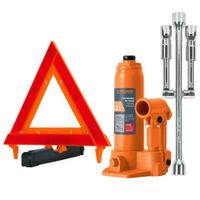 kit Gata  2Ton, Triángulo de seguridad, Llave de ruedas 14""