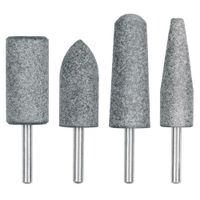 piedras montadas  grano 60, para pulir acero inoxidable zanco 1/4""