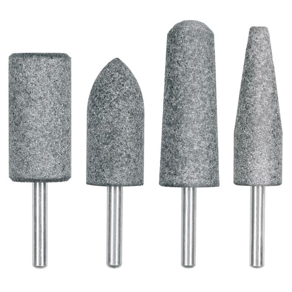 piedras montadas  grano 60, para pulir acero inoxidable zanco 1/4"