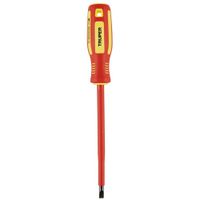 Desarmador dieléctrico plano 1000 Voltios, 1/4"" x 6"", Truper