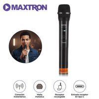 Micrófono Inalámbrico Maxtron Crooner MX 758 Compatible con Equipos de Sonido