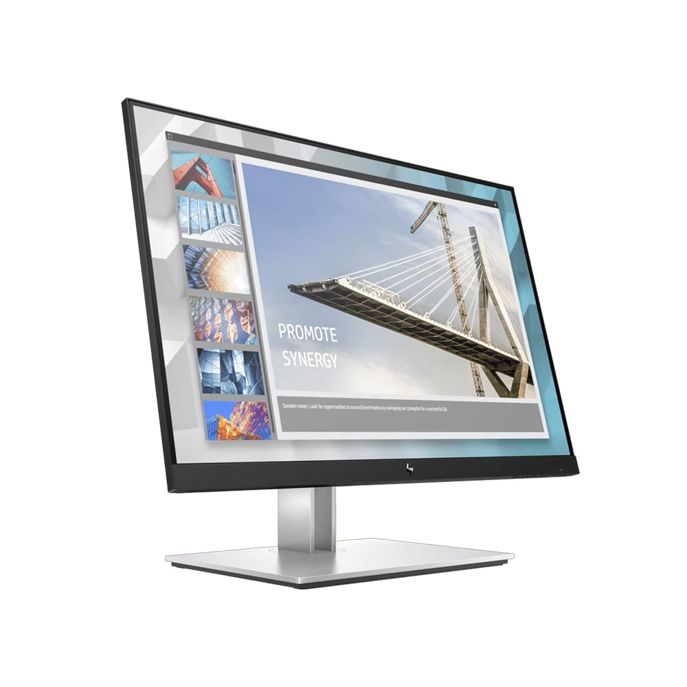 Monitor HP E24i de 24 IPS FHD WUXGA ideal para trabajo y entretenimiento con soporte pivotante.