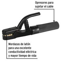 Pinza para soldar porta electrodo de 500 A, PRETUL