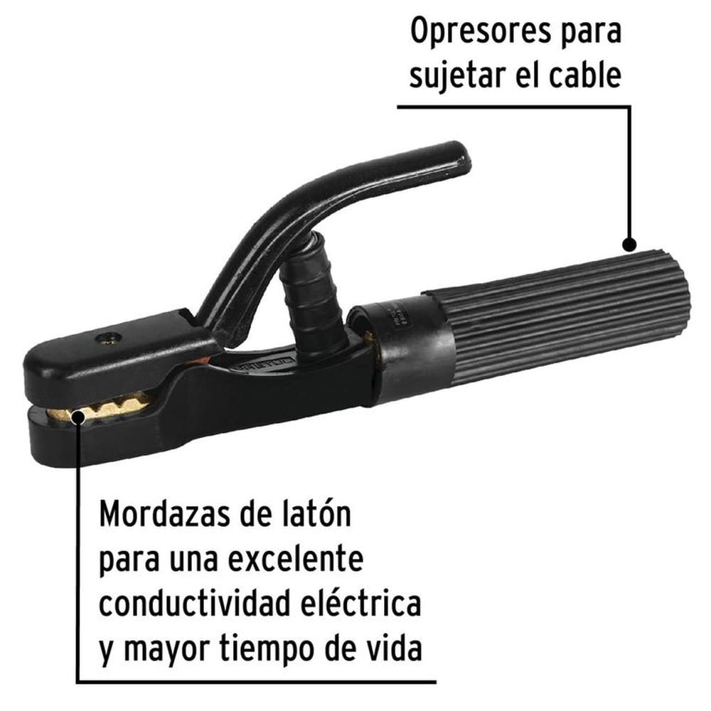 Pinza para soldar porta electrodo de 500 A, PRETUL