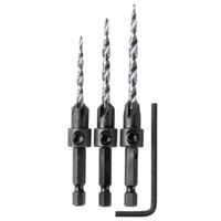 Brocas avellanadoras 3 unidades, llave Allen hexagonal, Truper