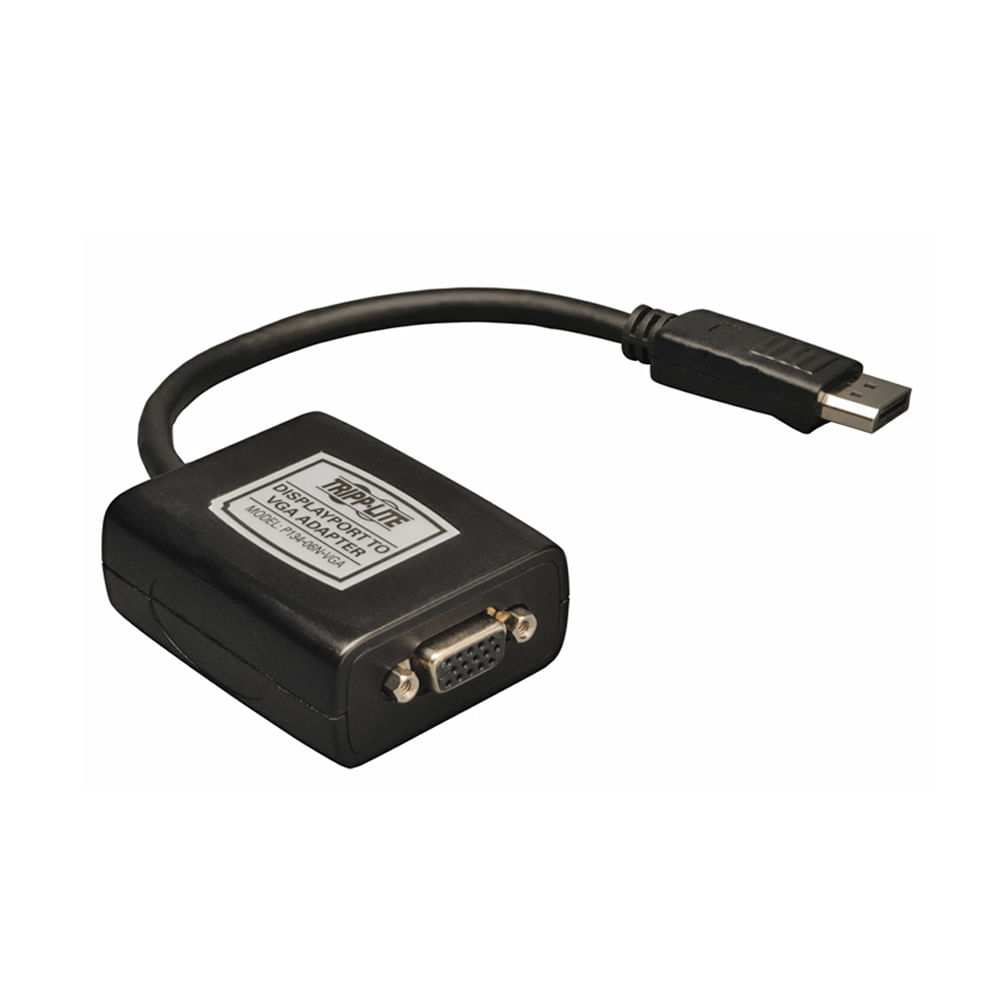 Adaptador DisplayPort a VGA Tripp Lite 15 cm resolución 1920x1200 ideal para monitores y proyecto