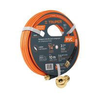 Manguera para compresora 10m + Cabeza infladora macho cuerda 14