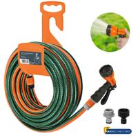 Combo manguera de riego 1-2X25m portamanguera pistola de riego ERGO