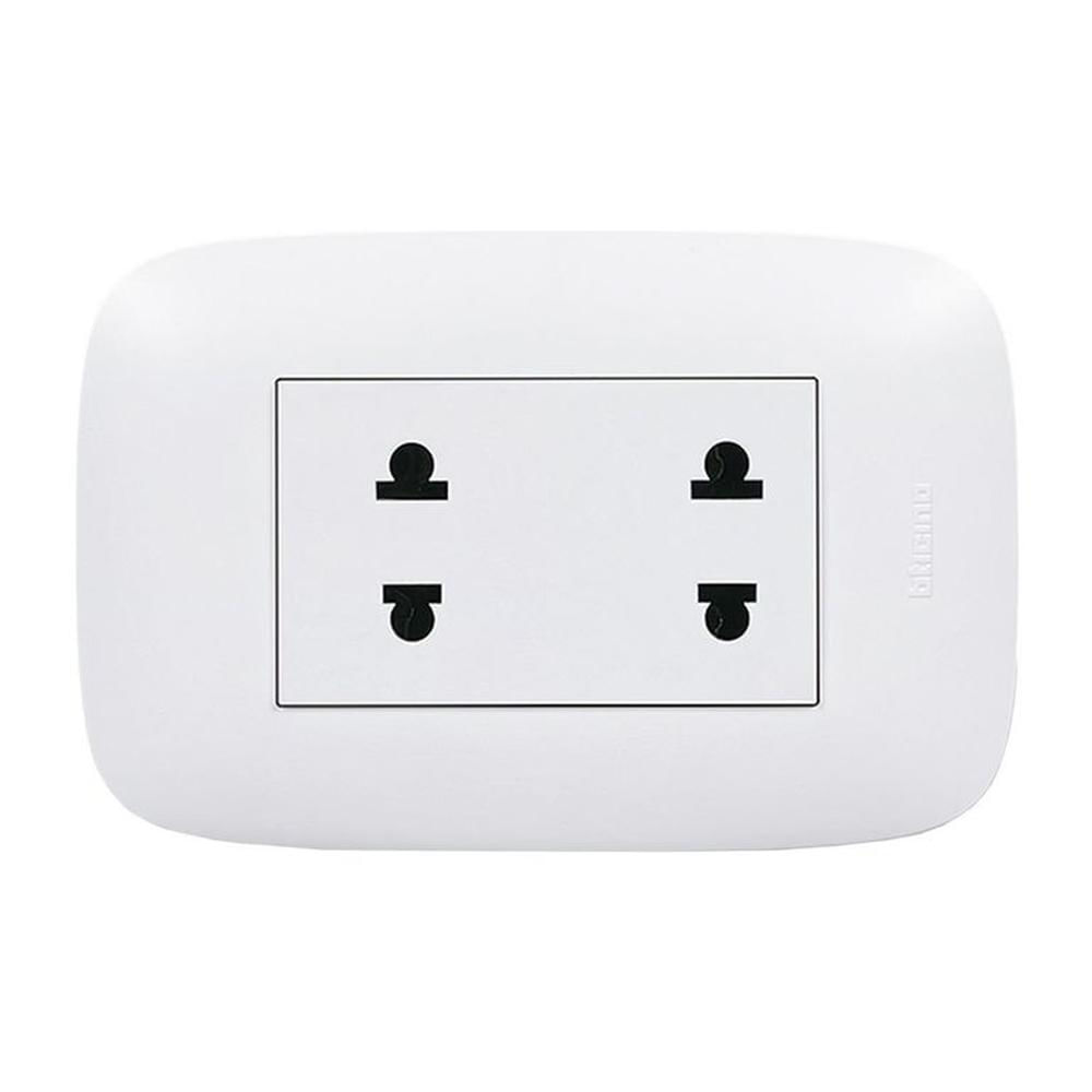 Toma corriente doble 16A250V Domino Sencia AP1212 Bticino