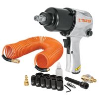 Kit llave de impacto 5 velocidades manguera de aire 10 DADOS