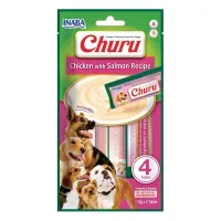 Snack Churu para Perros de Pollo Con Salmón 4 Tubos x14gr