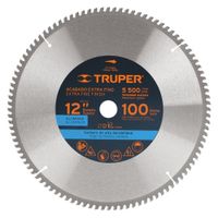 Disco sierra 12"" para aluminio, 100 dientes centro 1""