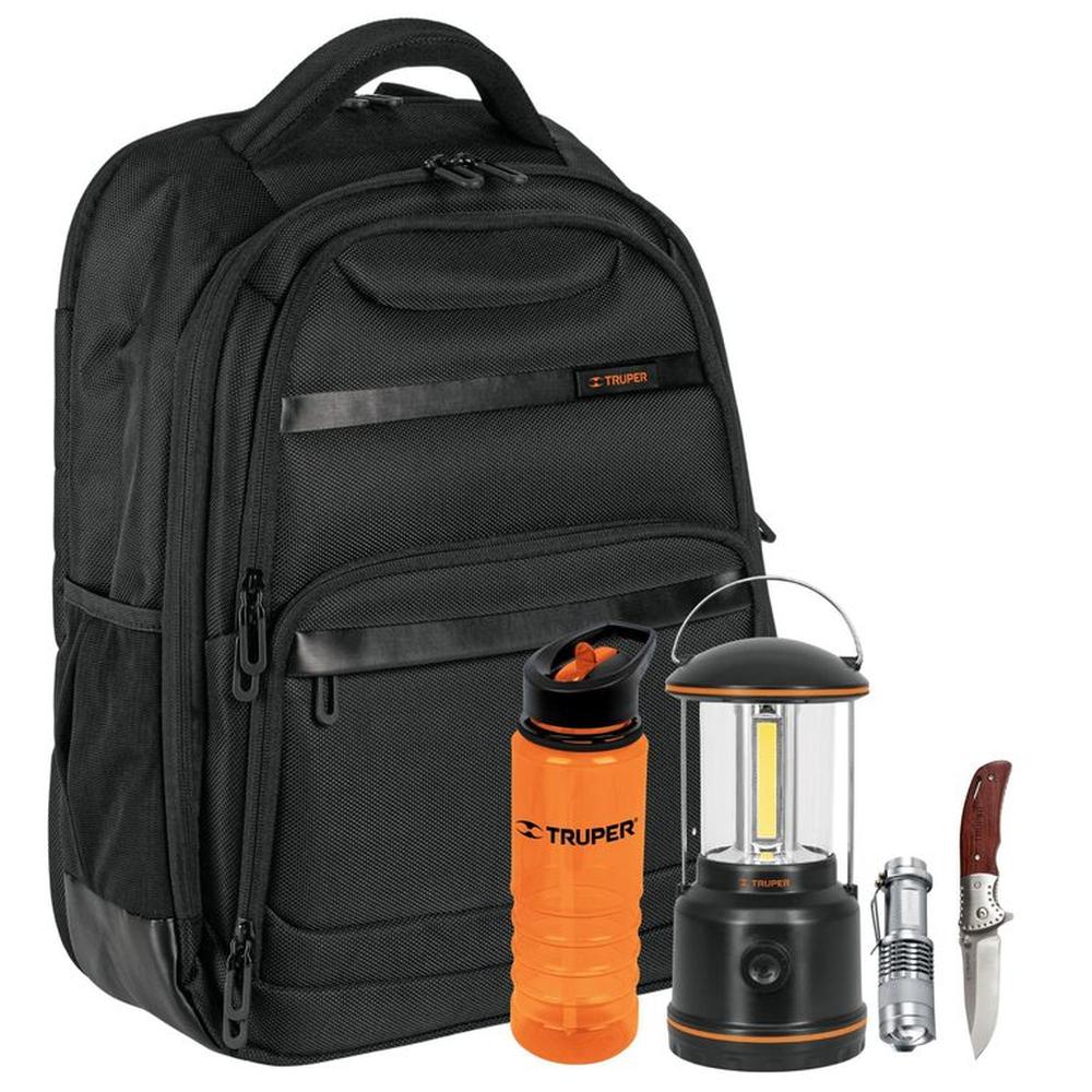 Kit camping, Mochila, tomatodo linterna  cuchilla plegable