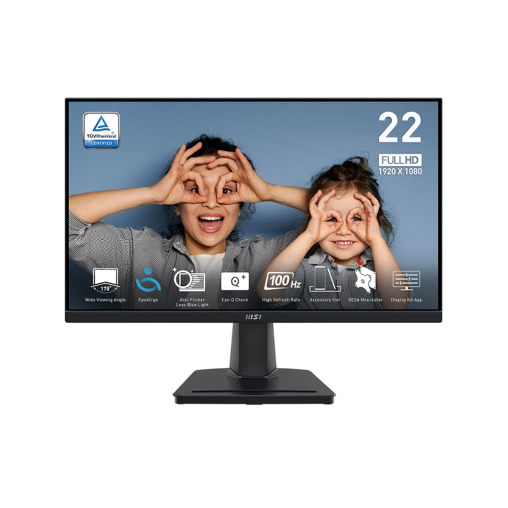 Monitor MSI Pro-MP225V de 22 VA 100Hz Conexión VGA - Ideal para Trabajo y Entretenimiento