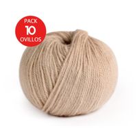 Lana de Baby Alpaca Indiecita DK - Pack x10 Ovillos - Camel Claro 202