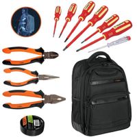 KIT alicates dieléctricos, 6 desarmadores 1000V,  MOCHILA