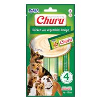 Snack Churu para Perros de Pollo Con Vegetales 4 Tubos x14gr