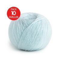 Lana de Baby Alpaca Indiecita DK - Pack x10 Ovillos - Celeste AZ8117