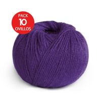 Lana de Baby Alpaca Indiecita DK - Pack x10 Ovillos - Morado RJ1800