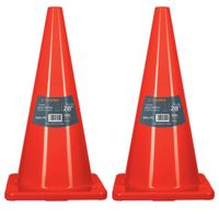 Cono de seguridad precaución  de 70 cm 2 unidades PVC Truper