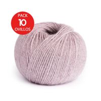 Lana de Baby Alpaca Indiecita DK - Pack x10 Ovillos - Rosa Claro M1703