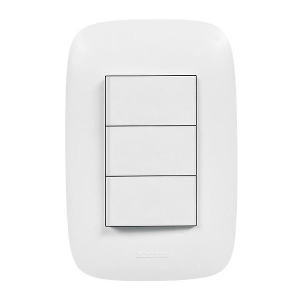 Interruptor Triple 10A250V Domino Sencia AP1300 - Bticino