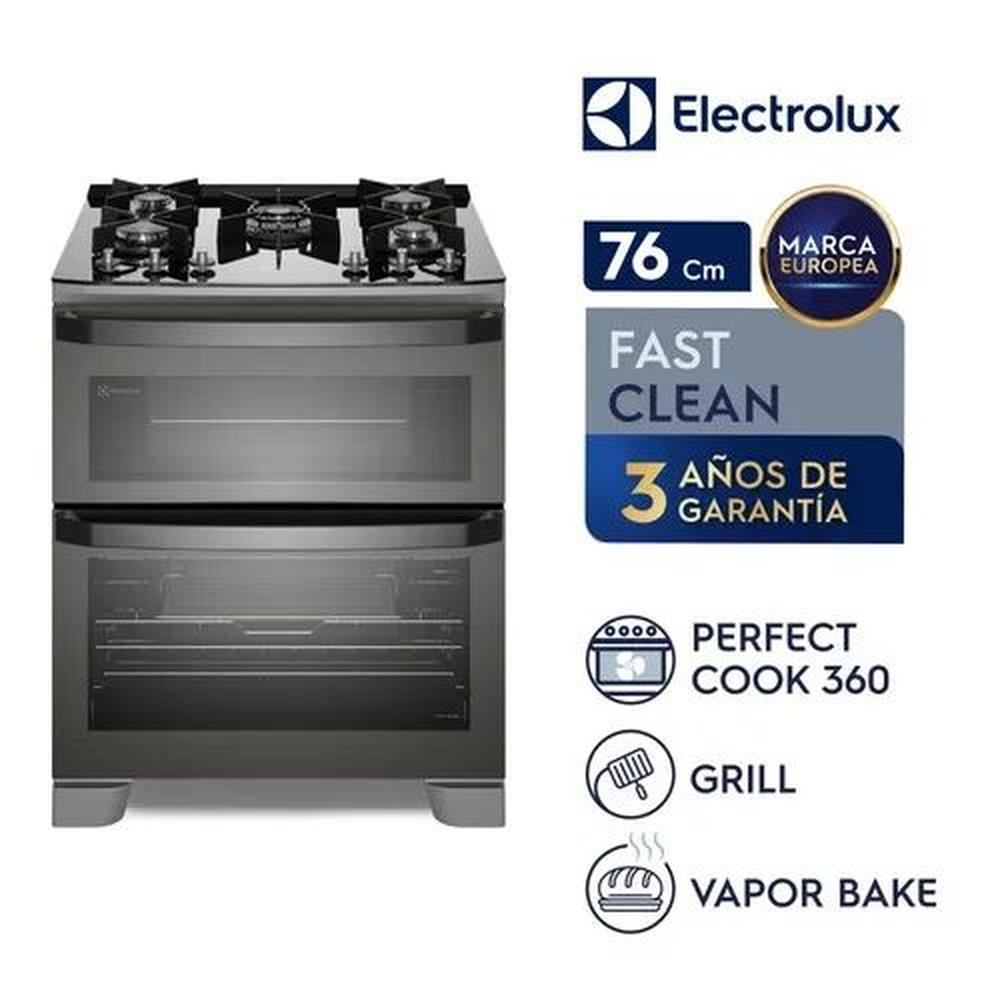 Cocina con doble Horno de 5 Quemadores con Triple Llama 76Cm Electrolux FE5AD