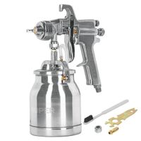 Pistola para pintar succión HVHP vaso alum 18mm profesional truper