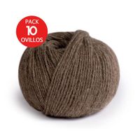 Lana de Baby Alpaca Indiecita DK - Pack x10 Ovillos - Café 211