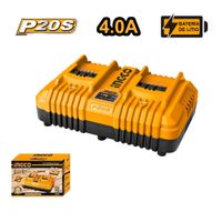 Cargador Doble para Batería Ingco 20V 4.0A P20S FCLI2034