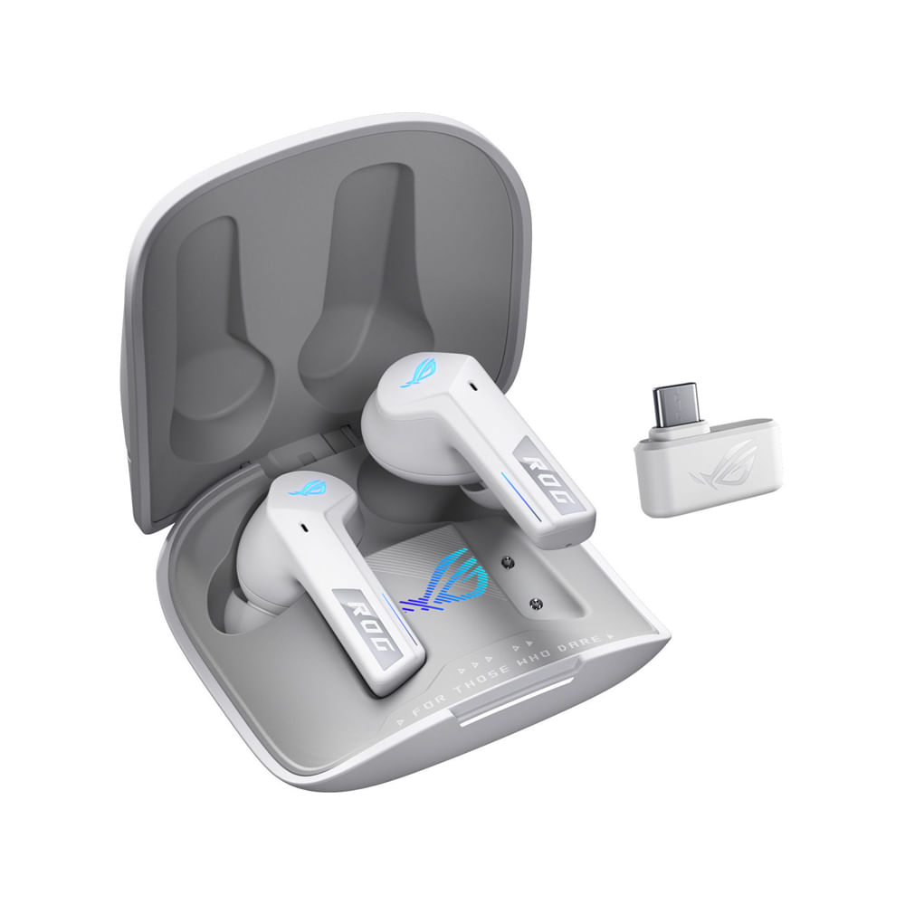 Auriculares Gaming Asus ROG Cetra True Wireless Estéreo Blancos con Cancelación de Ruido y Bluetoot