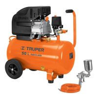 KIT Compresora de Aire 50 Litros 3.5 HP manguera 5m Pistola para pinta