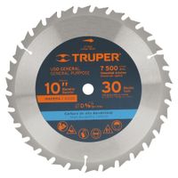 Disco sierra 10"" para madera, 30 dientes centro 5/8"", Truper