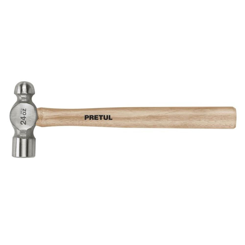 Martillo pulido de bola 24 oz mango madera, Pretul TRUPER