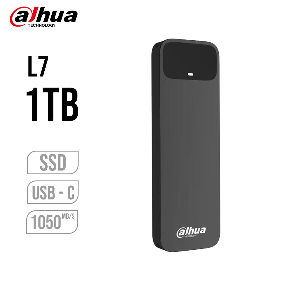 Disco SSD Externo DAHUA L7 de 1TB USB tipo C 3.2 Gen 2 - velocidad de transferencia de hasta 1050MBs