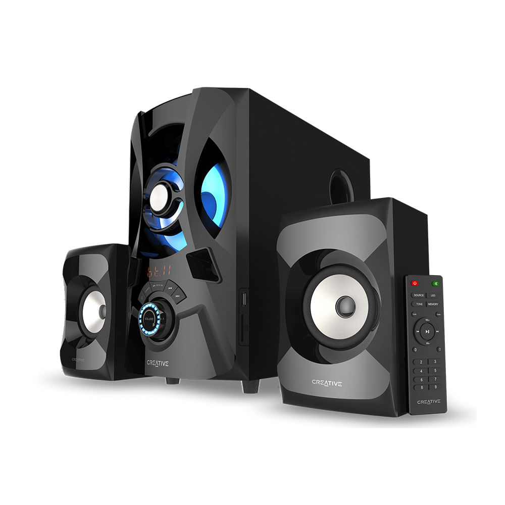 Parlante 2.1 Creative SBS E2900 con Bluetooth Radio FM USB y SD – Sonido envolvente y poderoso