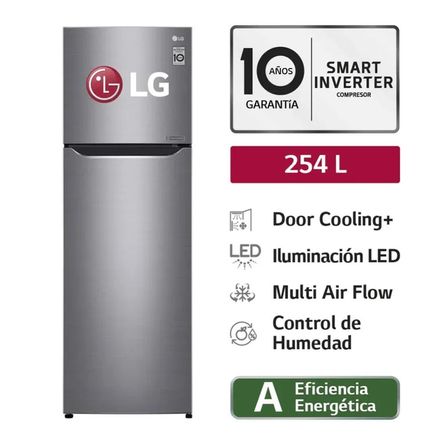 REFRIGERADORA LG TOP FREEZER NO FROST GT29BPPDC Plateado REFRIGERADORA LG TOP FREEZER NO FROST GT29BPPDC Plateado