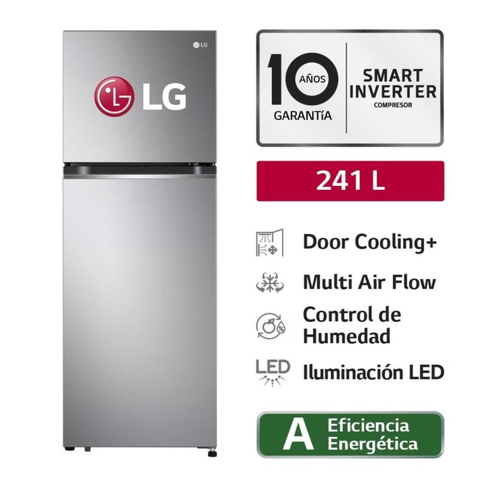 REFRIGERADORA GT24BPP 241L TOP FREEZER PLATEADA LG