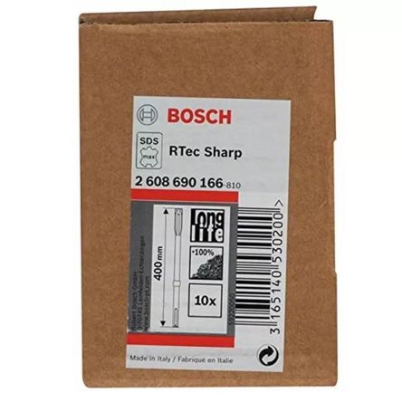 Cincel SDS-Max Plano Twisted R-Tec 400mm Autoafilable 10 Und. Bosch 2608.690.166-000 Cincel SDS-Max Plano Twisted R-Tec 400mm Autoafilable 10 Und. Bosch 2608.690.166-000