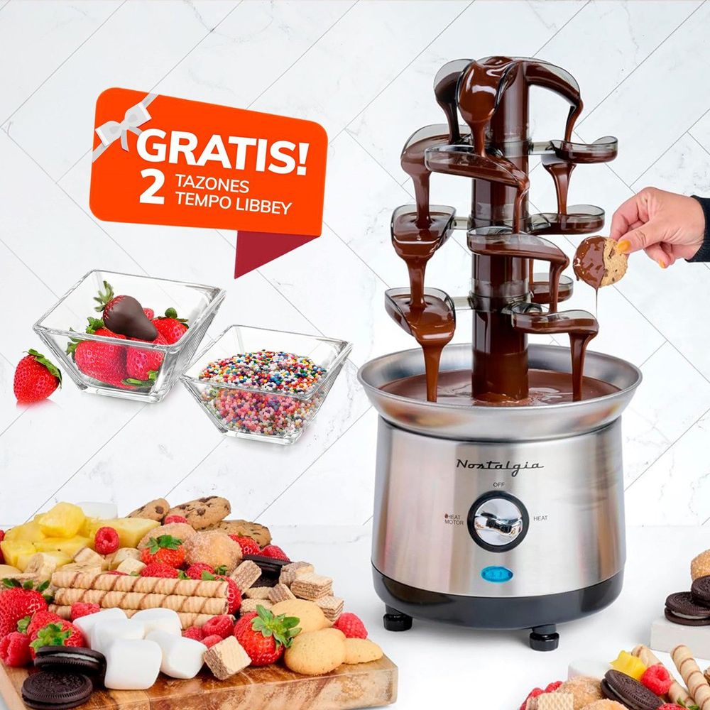 Fuente para Chocolate con 2 Tazones Tempo 11 cm. Fuente para Chocolate con 2 Tazones Tempo 11 cm.