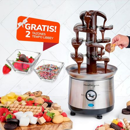 Fuente para Chocolate con 2 Tazones Tempo 11 cm. Fuente para Chocolate con 2 Tazones Tempo 11 cm.