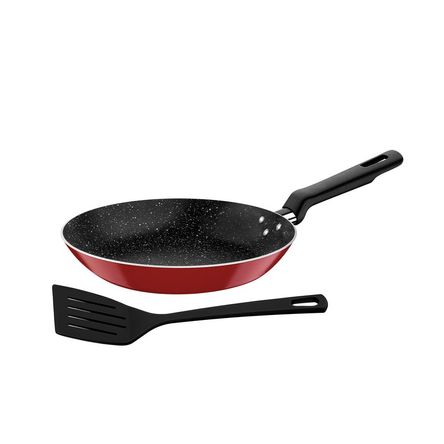 Sartén Roch-Loreto 22 cm Rojo con Espátula Tramontina-75145859 Sartén Roch-Loreto 22 cm Rojo con Espátula Tramontina-75145859