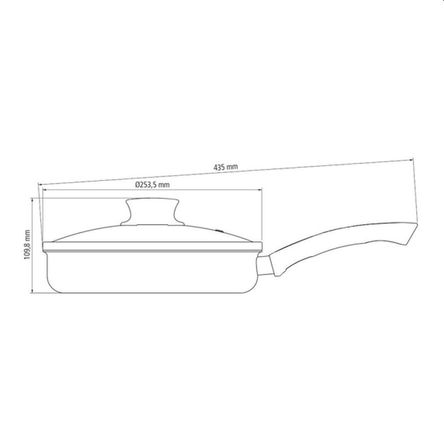 Sartén Tramontina Paris 24 cm Recta con Tapa - 75145748 Sartén Tramontina Paris 24 cm Recta con Tapa - 75145748