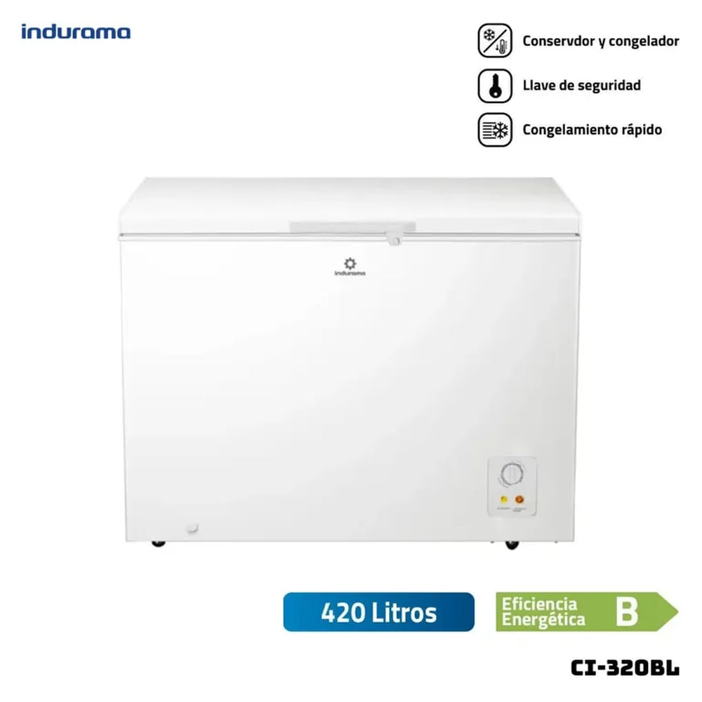 CONGELADOR INDURAMA 297 L BLANCO CROMA - CI-320Bl Blanco Croma CONGELADOR INDURAMA 297 L BLANCO CROMA - CI-320Bl Blanco Croma